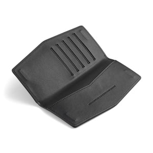 Black wallet with 'FOX AND LEO' branding The Swallet - Black