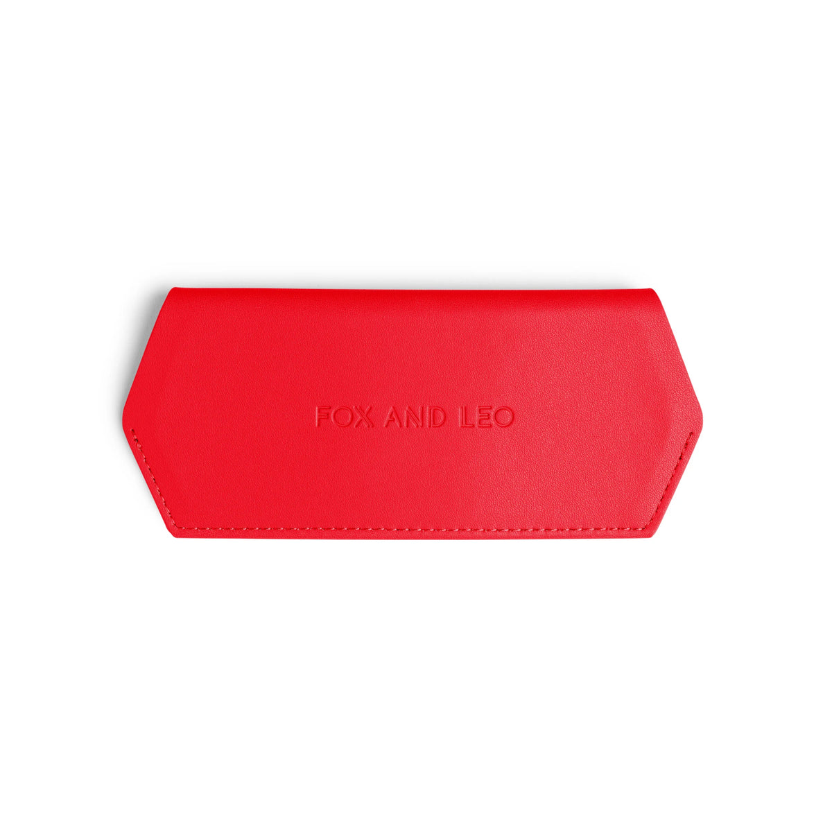 Fox & Leo Glasses Case Poppy Red Leather