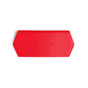 Fox & Leo Glasses Case Poppy Red Leather