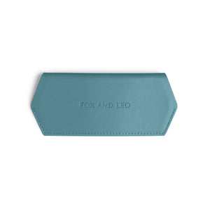 Fox and Leo glasses case - Teal Blue