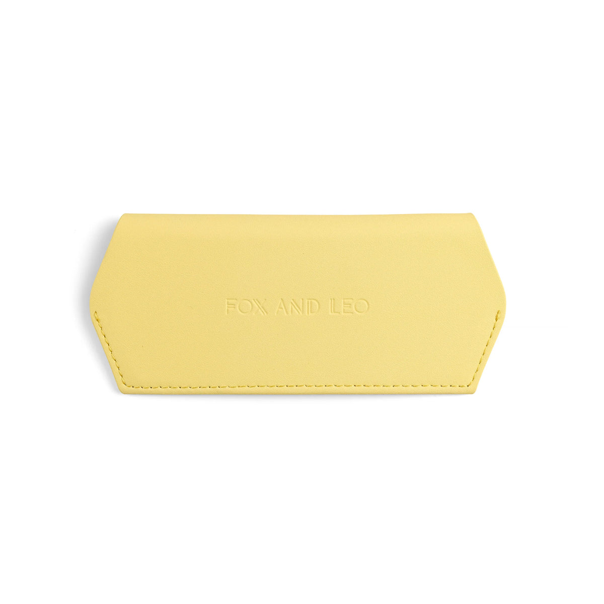 Fox & Leo Glasses Case - Yellow Leather