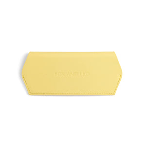 Fox & Leo Glasses Case - Yellow Leather