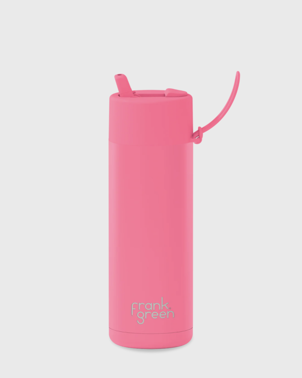 Frank Green Ceramic Reusable Bottle 20oz - Bubblegum Blast 595ml