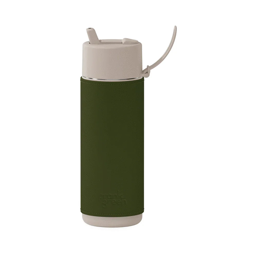 Frank Green Ceramic Bottle with Cactus Leather Sleeve 20oz