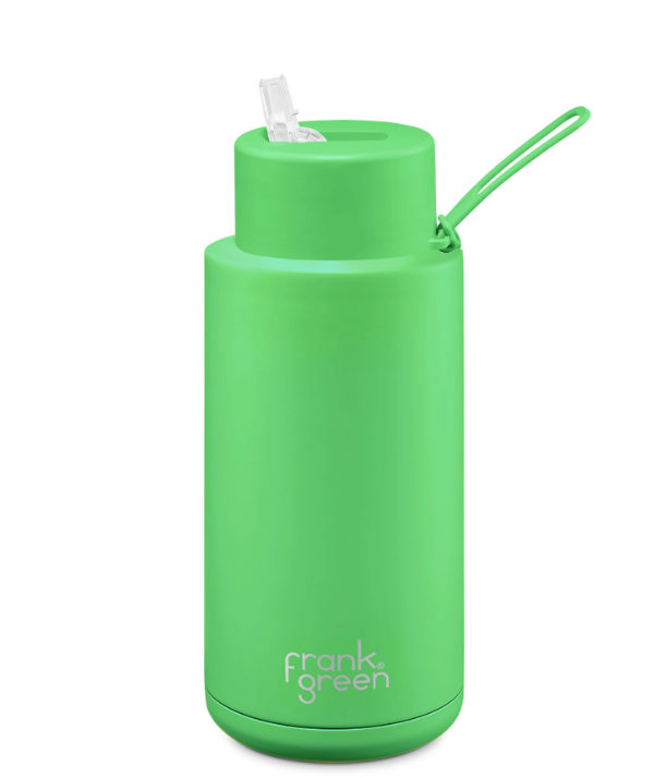 Frank Green Ceramic Reusable Bottle w Straw - 34oz