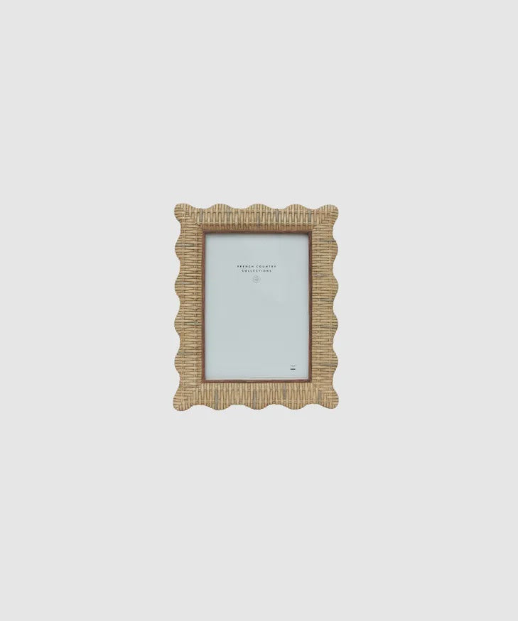 French Country Collections Rattan Wavy Photo Frame