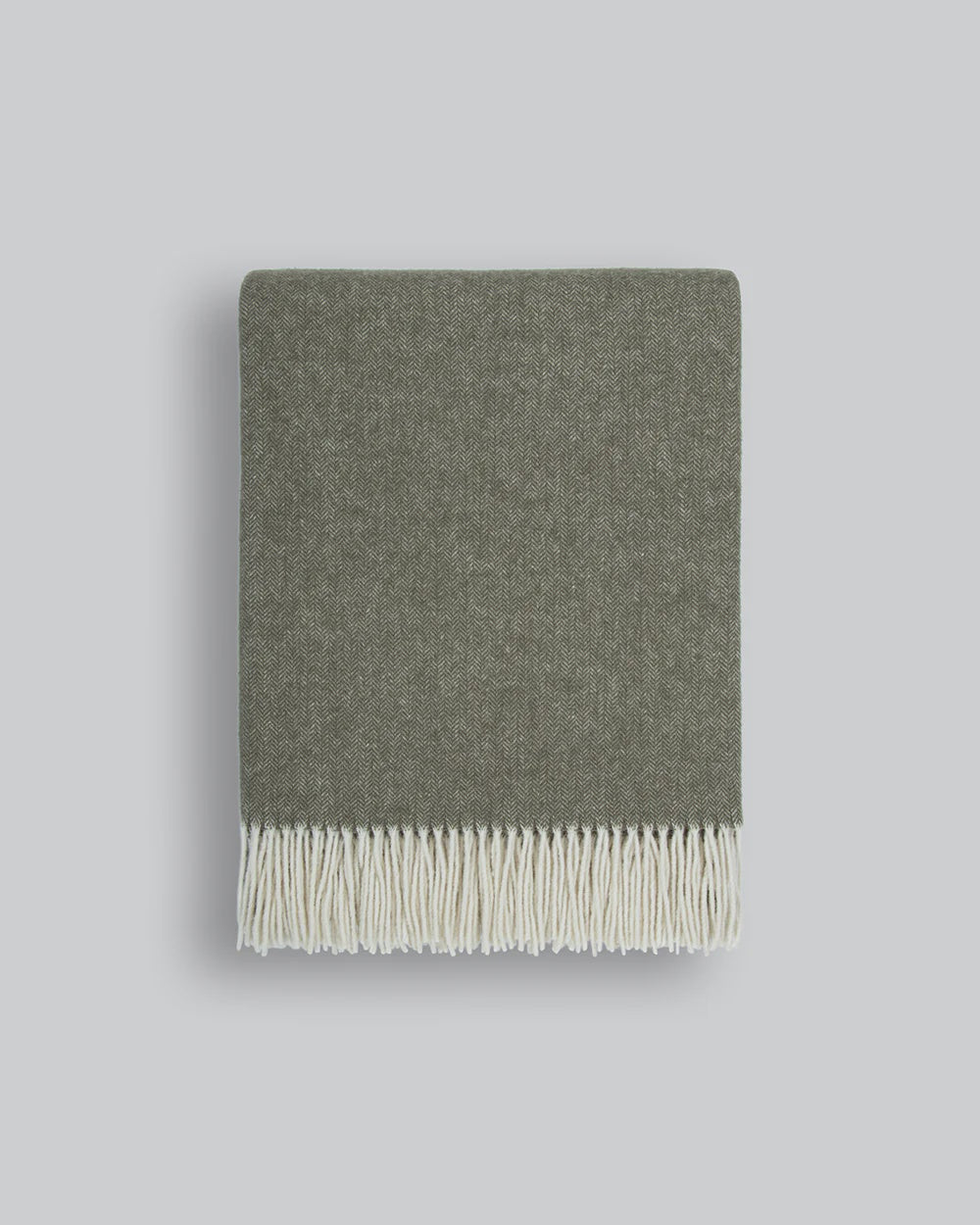 Mosman Merino Wool Throw 140 x 200cm - Olive
