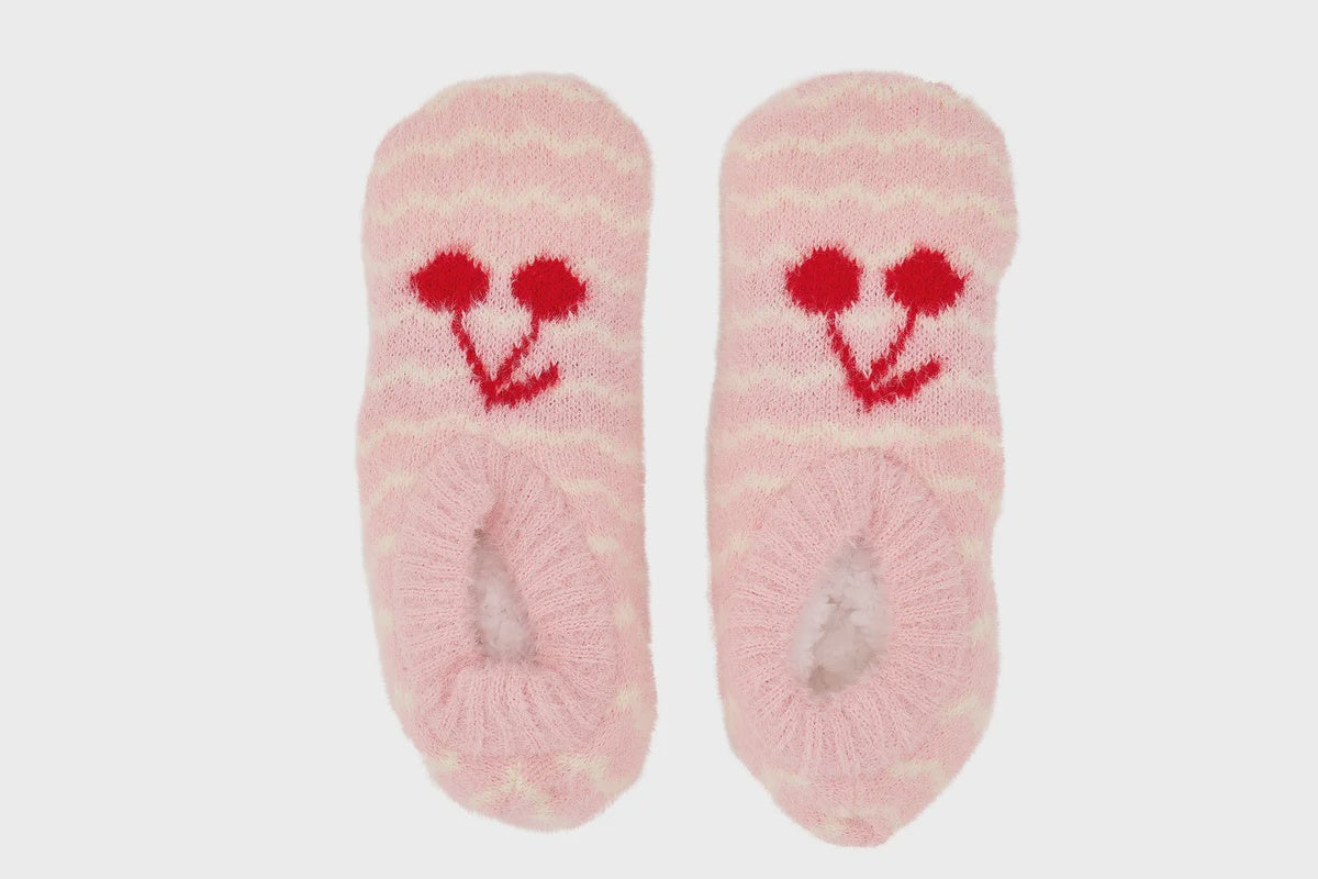 Fuzzy Booties - Wavy Cherry