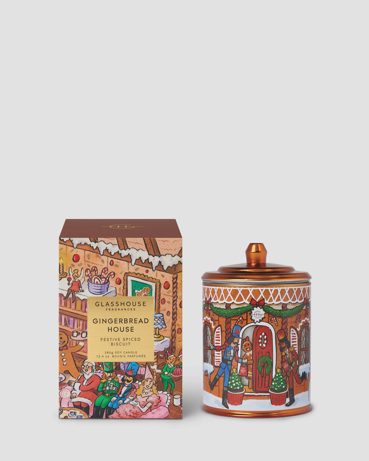 Gingerbread House scented candle by Glasshouse Fragrances