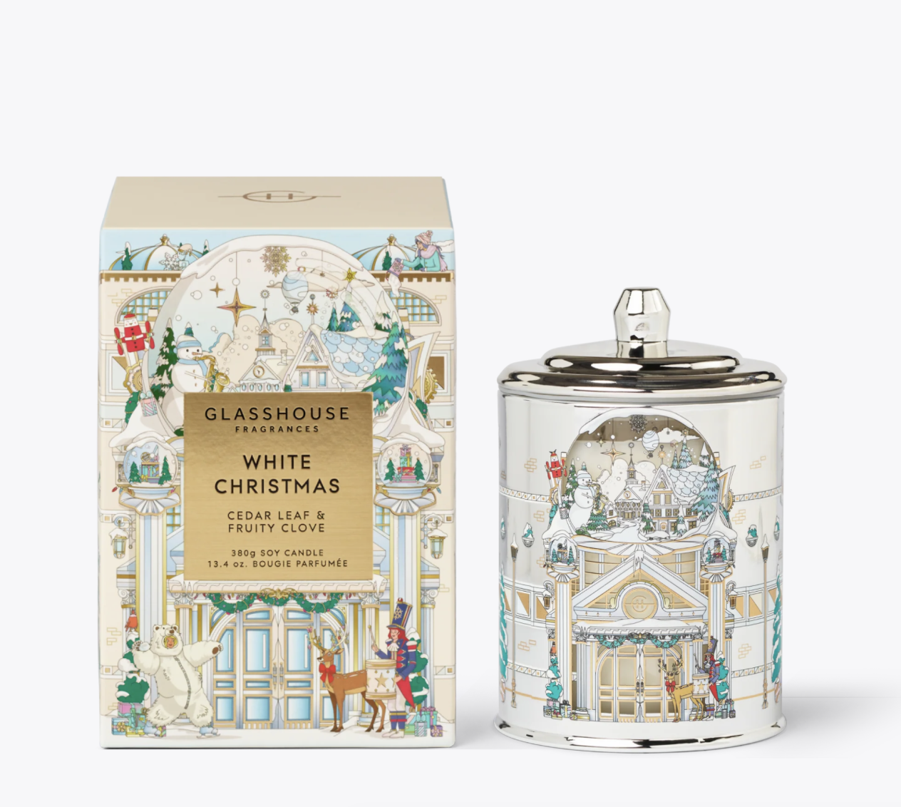 Glasshouse Christmas Candle 380g - White Christmas