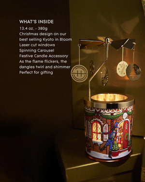 Glasshouse GF 380g Candle with Spinning Carousel Gift Set - Kyoto In Bloom - X26