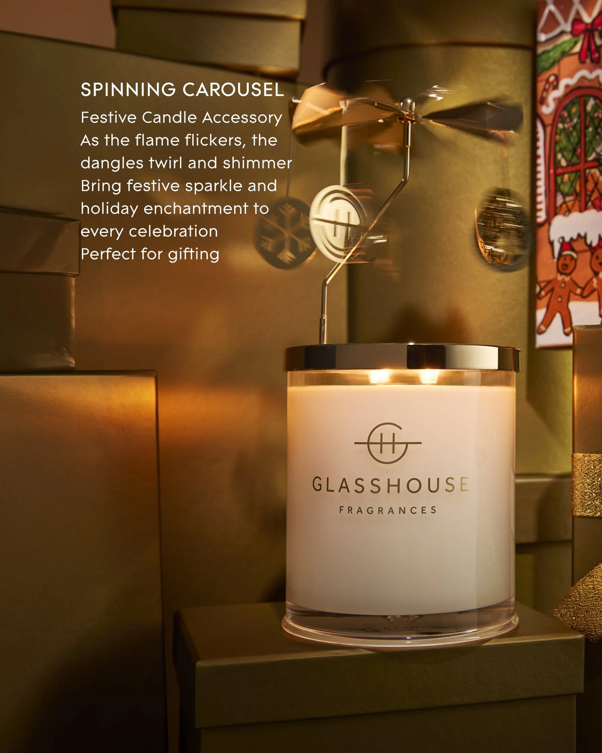 Glasshouse GF Spinning Carousel Accessory - Christmas - X26