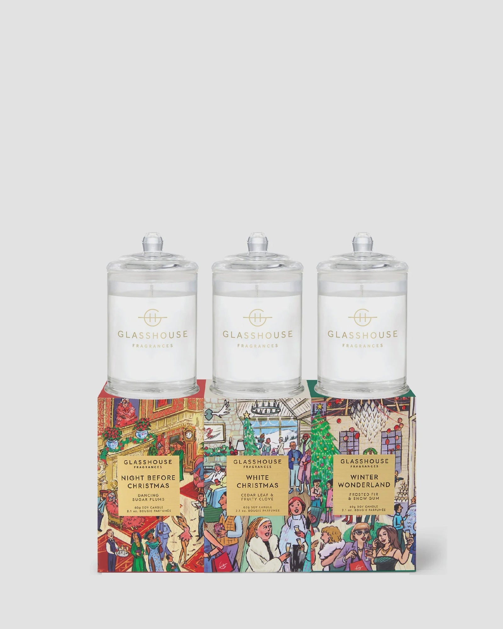 Glasshouse GFX26 Christmas Candle 60g Trio