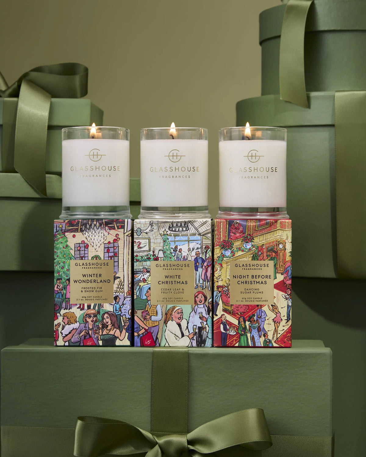 Glasshouse GFX26 Christmas Candle 60g Trio
