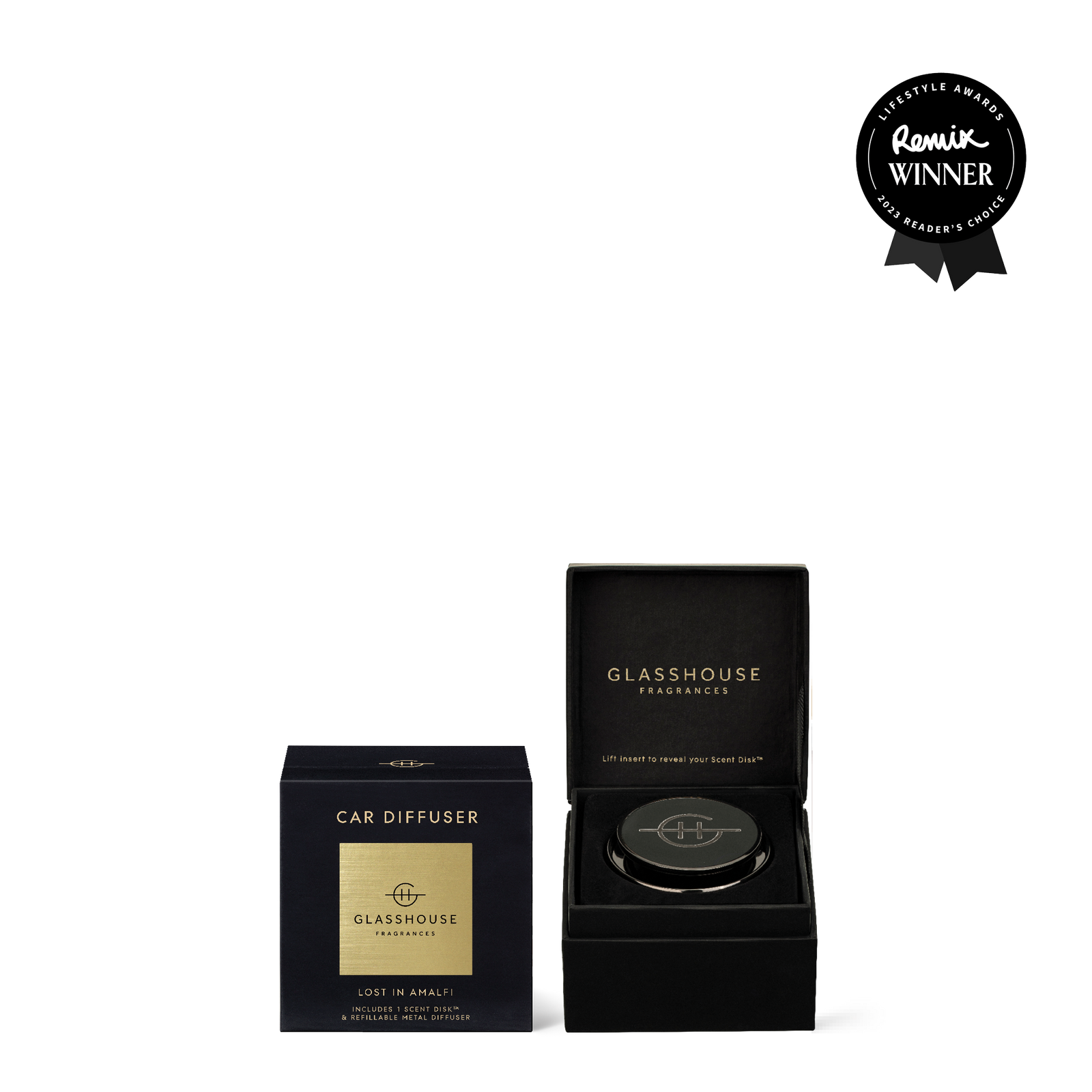 Glasshouse  Car Diffuser - Black