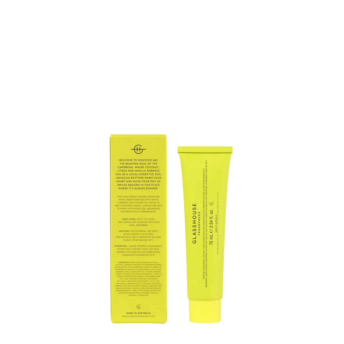 Glasshouse Fragrances GF 75ml Hand Cream Montego Bay Rhythm