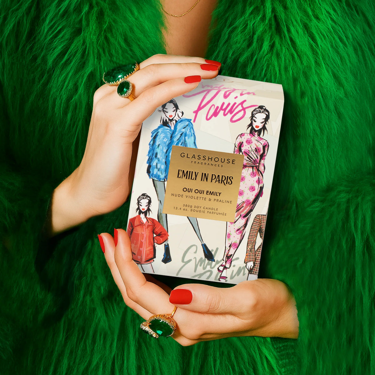 Glasshouse Fragrances 'Emily in Paris' candle GF 380g Candle Oui Oui Emily 2026 limited edition