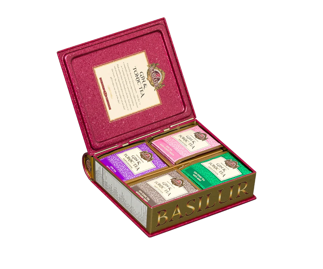 Gin & Tonic Tea- Red Limited Edition - 32 Enveloped Tea Bags - 4 Flavours