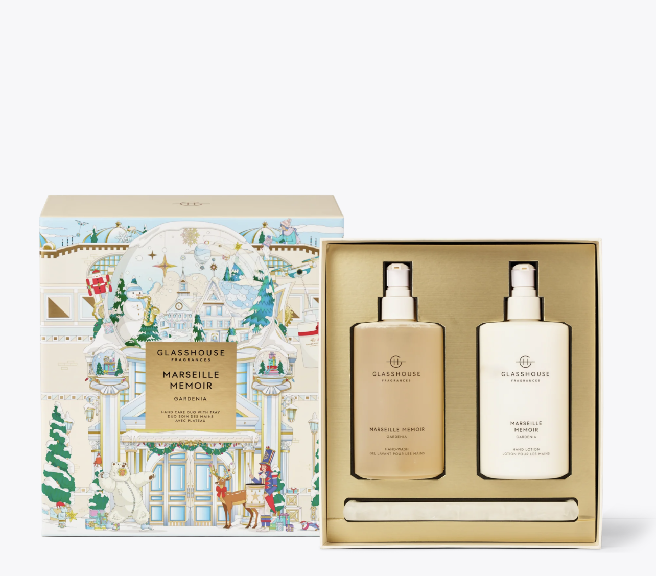 Glasshouse Marseille Memoir skincare set Hand Care Duo Set Christmas Collection