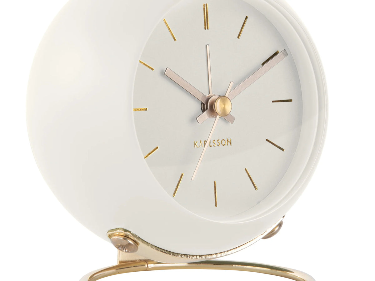 KARLSSON Globe Alarm Clock - White