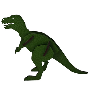 Abstract Design Green T-Rex A5 Medium Tyrannosaurus Rex dinosaur toy figure  