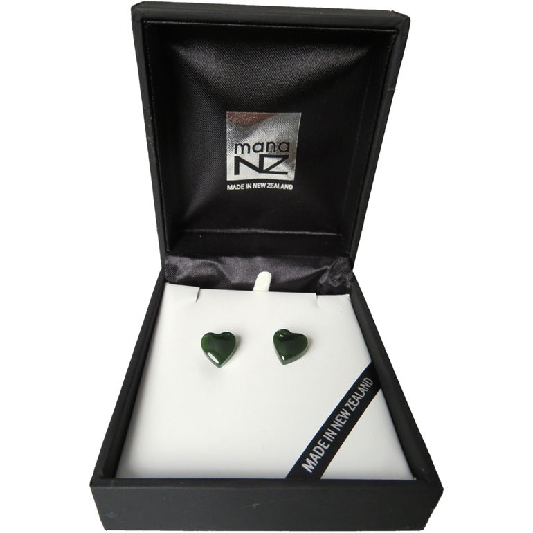 Greenstone Heart Studs
