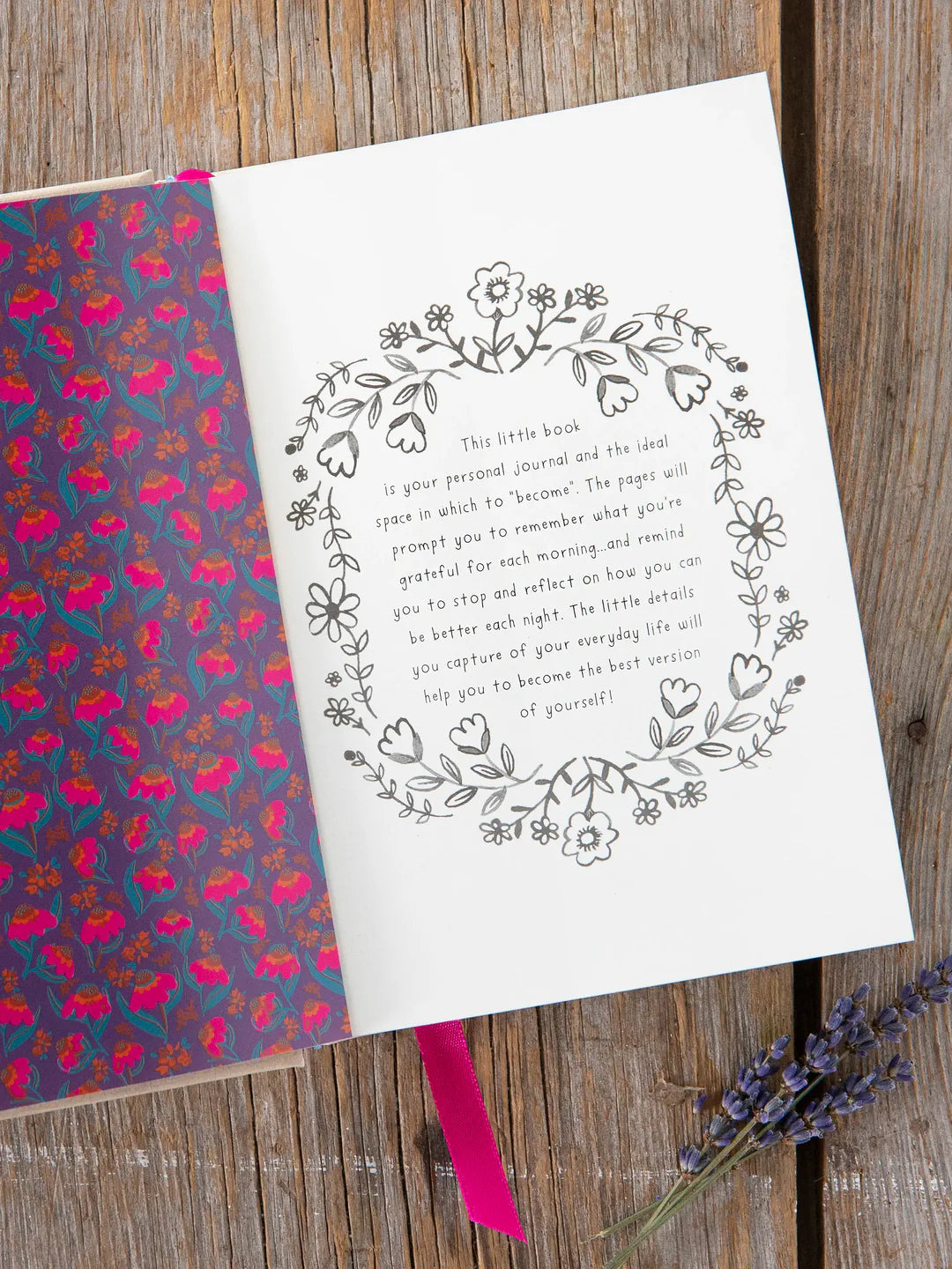 Natural Life Guided Daily Journal - If You Love Something Guided daily journal with floral design