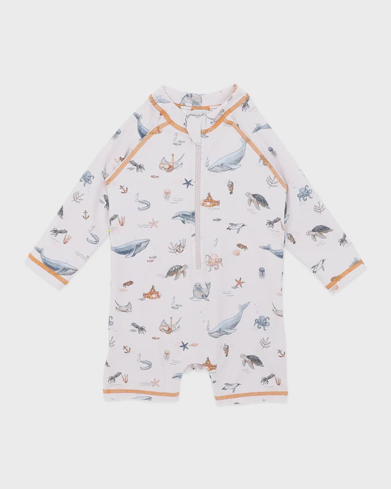 MINIHAHA BABY SWIMWEAR HARVEY LS RASH SUIT
