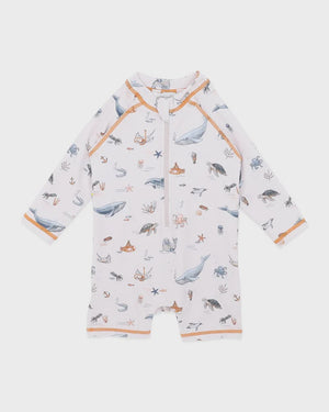 MINIHAHA BABY SWIMWEAR HARVEY LS RASH SUIT