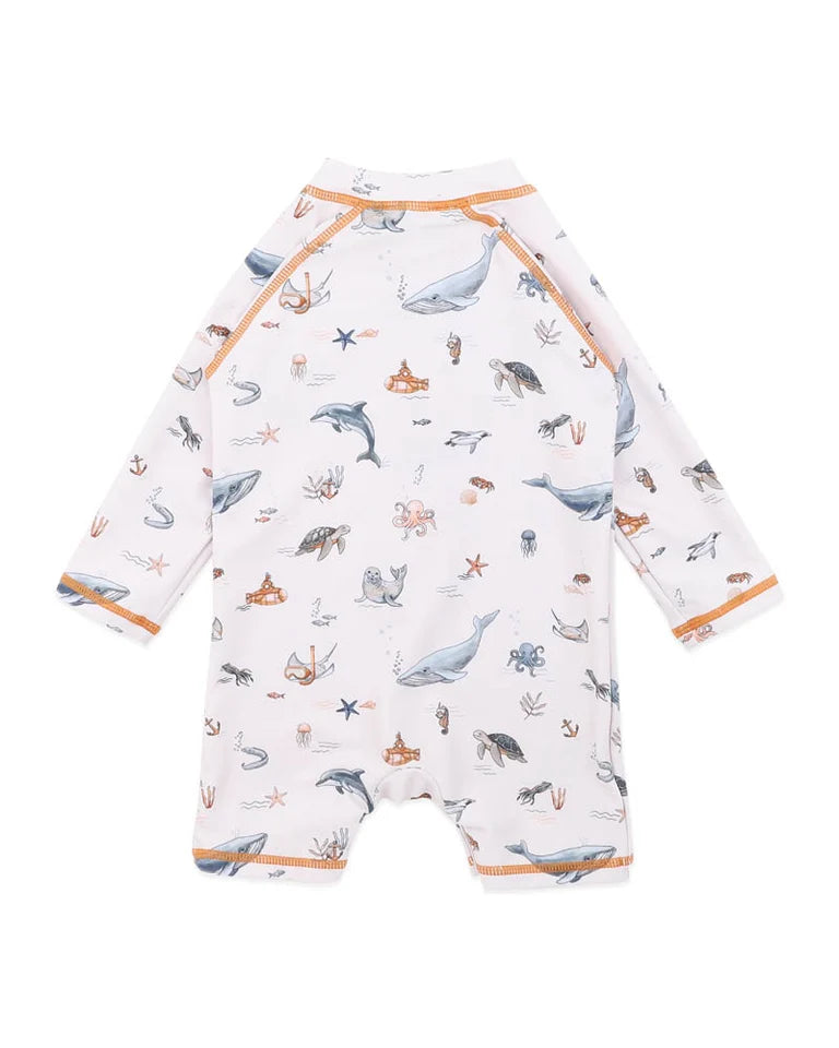 MINIHAHA BABY SWIMWEAR HARVEY LS RASH SUIT