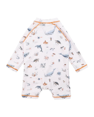 MINIHAHA BABY SWIMWEAR HARVEY LS RASH SUIT