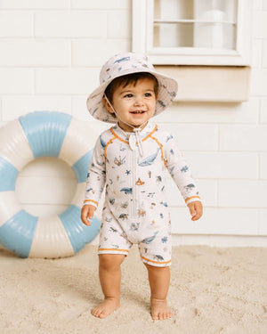 MINIHAHA BABY SWIMWEAR HARVEY LS RASH SUIT