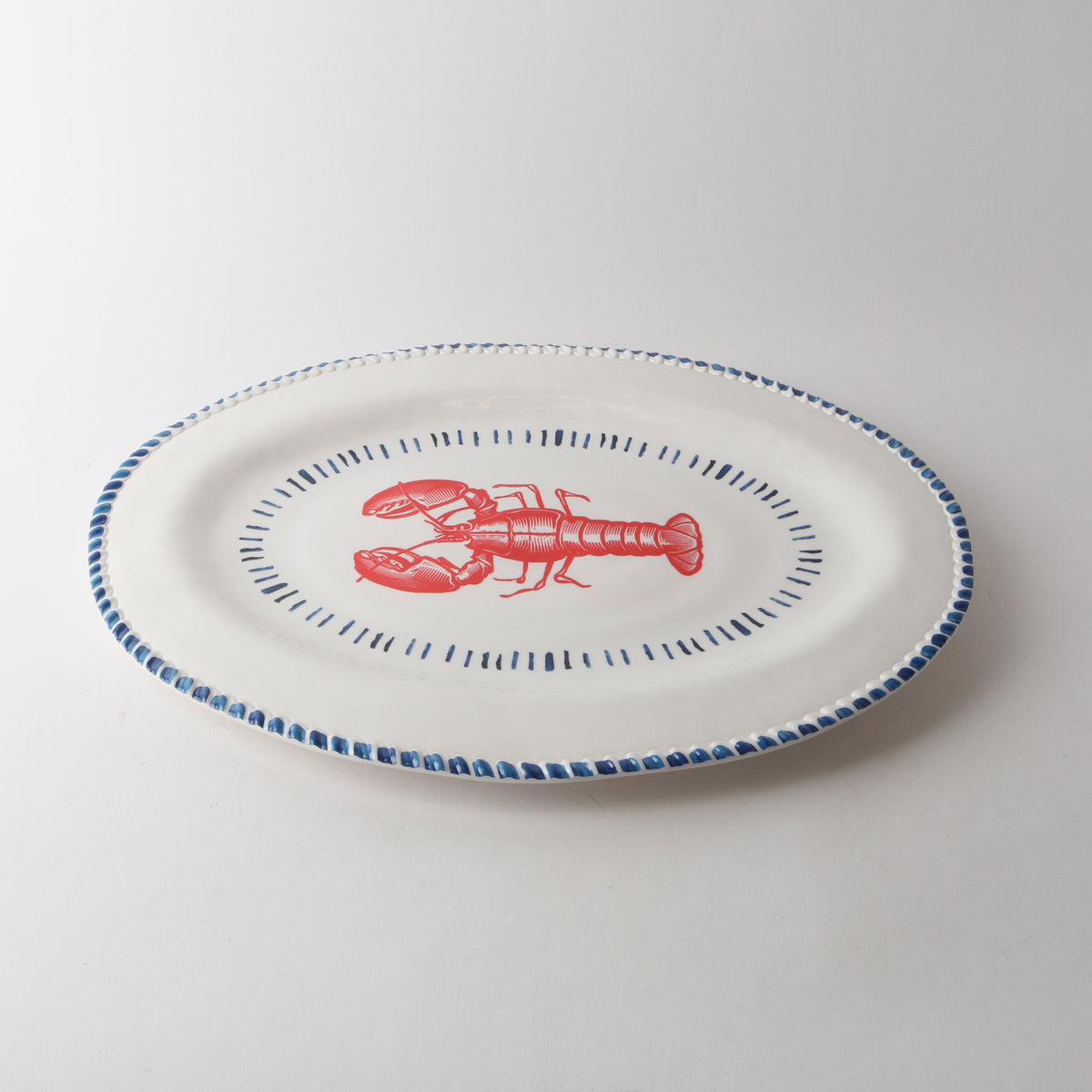 Melamine Nautical Lobster Oval Platter 48cm