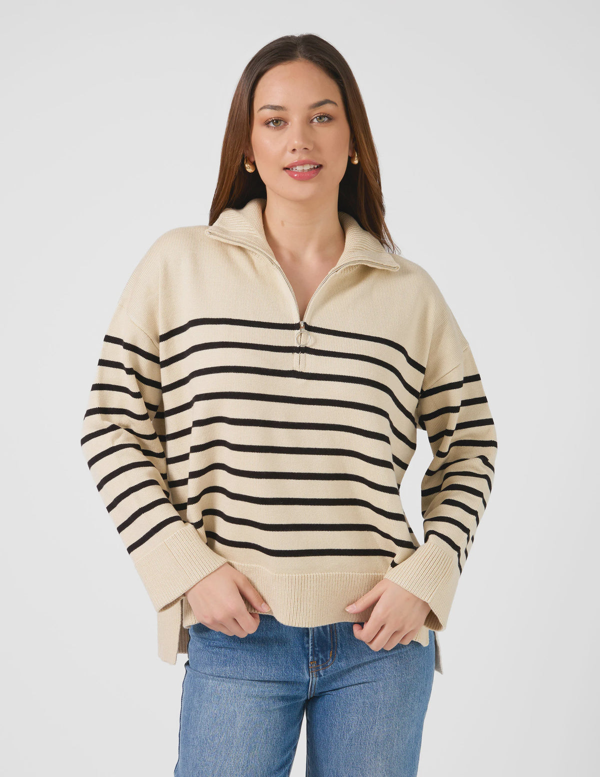 Stella+gemma Holland Jumper - Taupe Knit Top