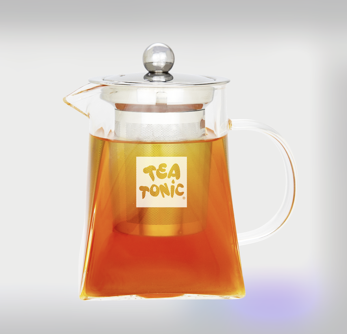 Ha Naturally Distributors NZ Tea Tonic Square Glass Tea Pot 400ml - 2 Cups