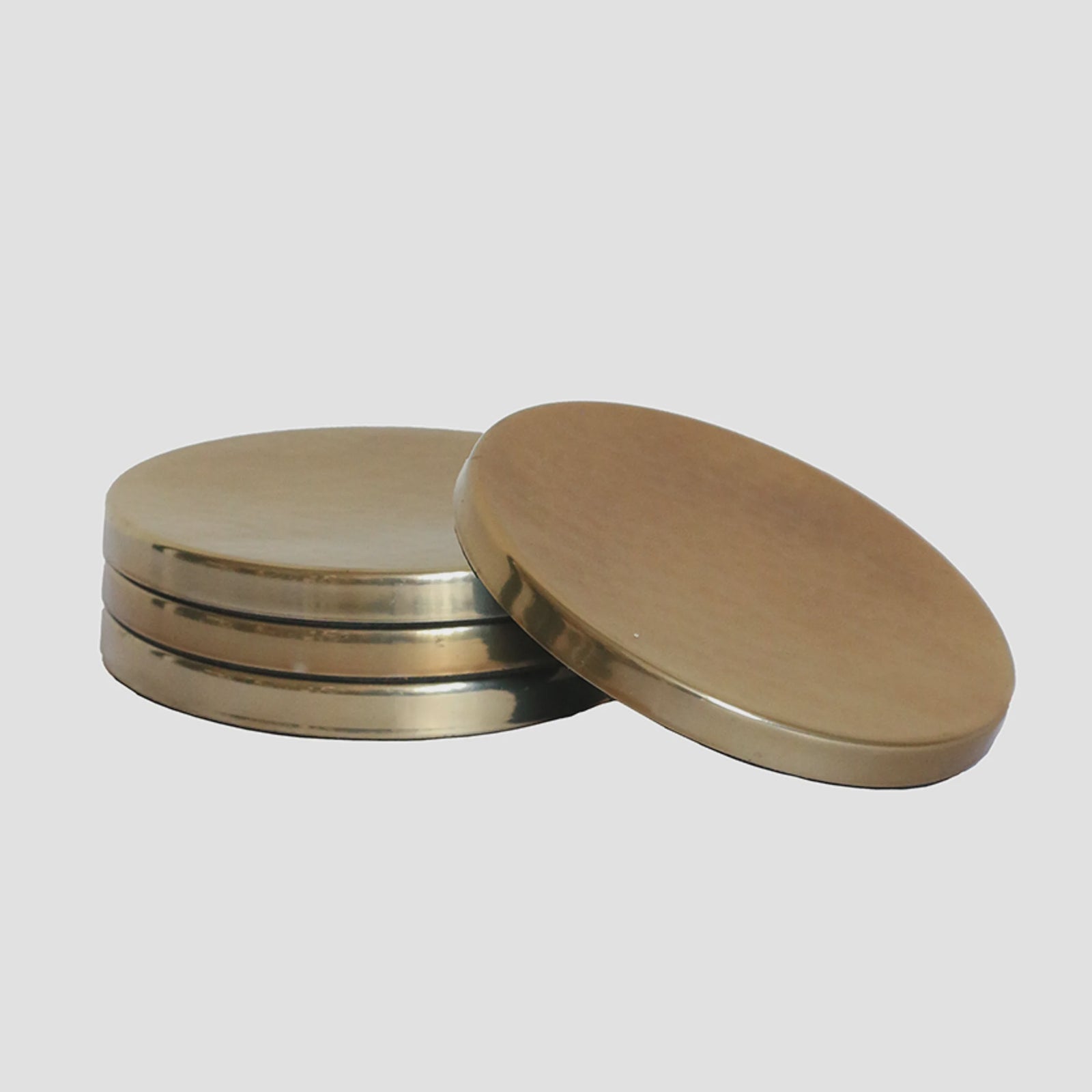 Hammered Coasters in Brass Finish Set of 4