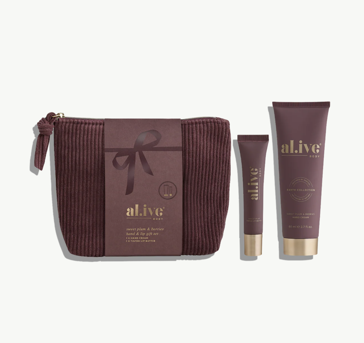 al.ive Body Hand & Lip Gift Set - Sweet Plum & Berries