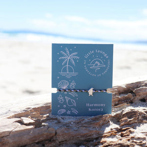 Harmony Kororā Rope Bracelet - Black