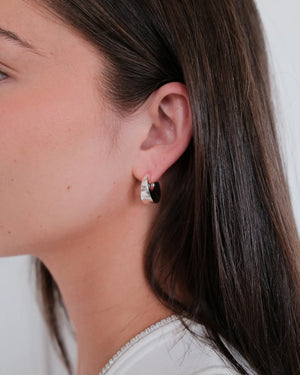 ZAFINO Harper Hoop Silver Essential Earring