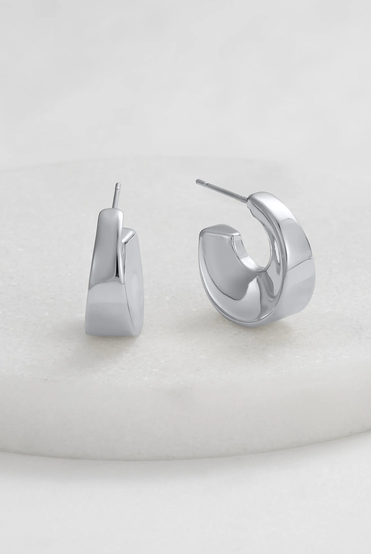 ZAFINO Harper Hoop Silver Essential Earring