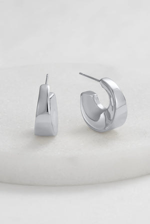 ZAFINO Harper Hoop Silver Essential Earring
