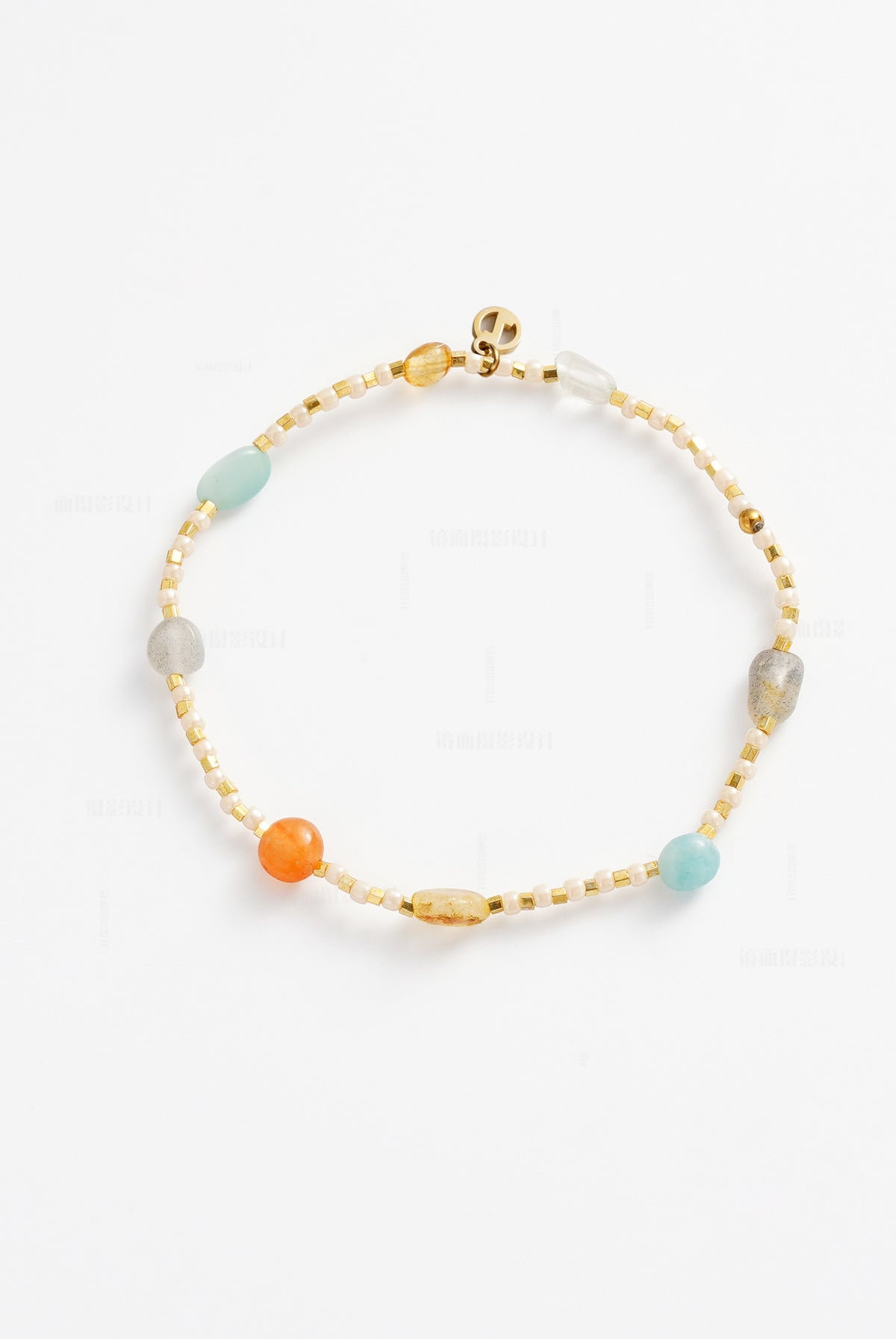 Harriette Bracelet - Aqua/Coral
