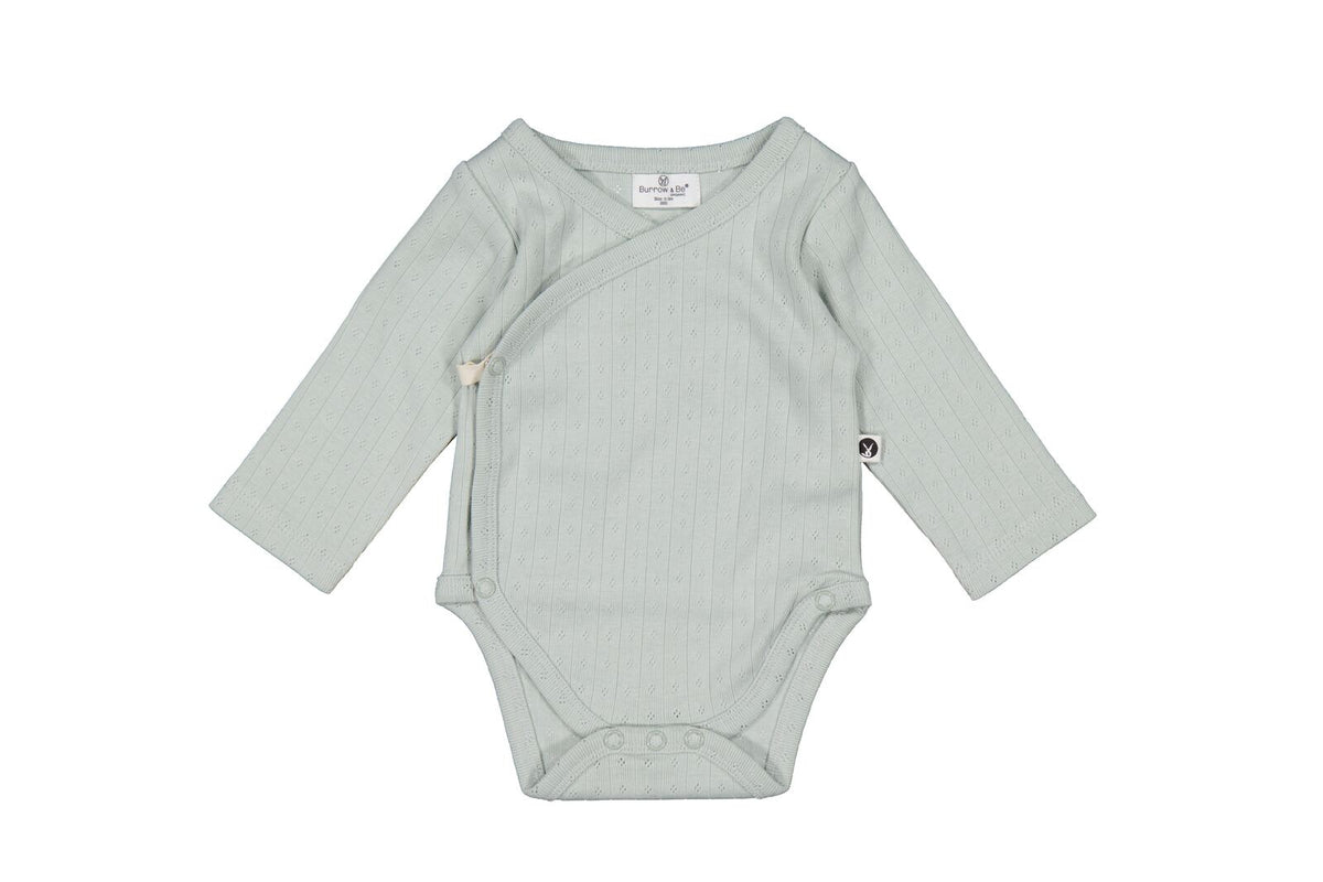 Haze Pointelle Long Sleeve Kimono Bodysuit