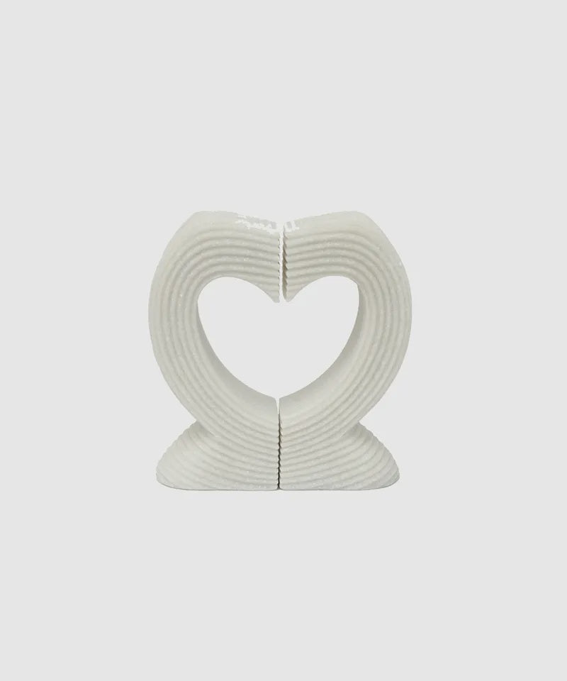 French Country Collections Heart Curved Book End Bookends