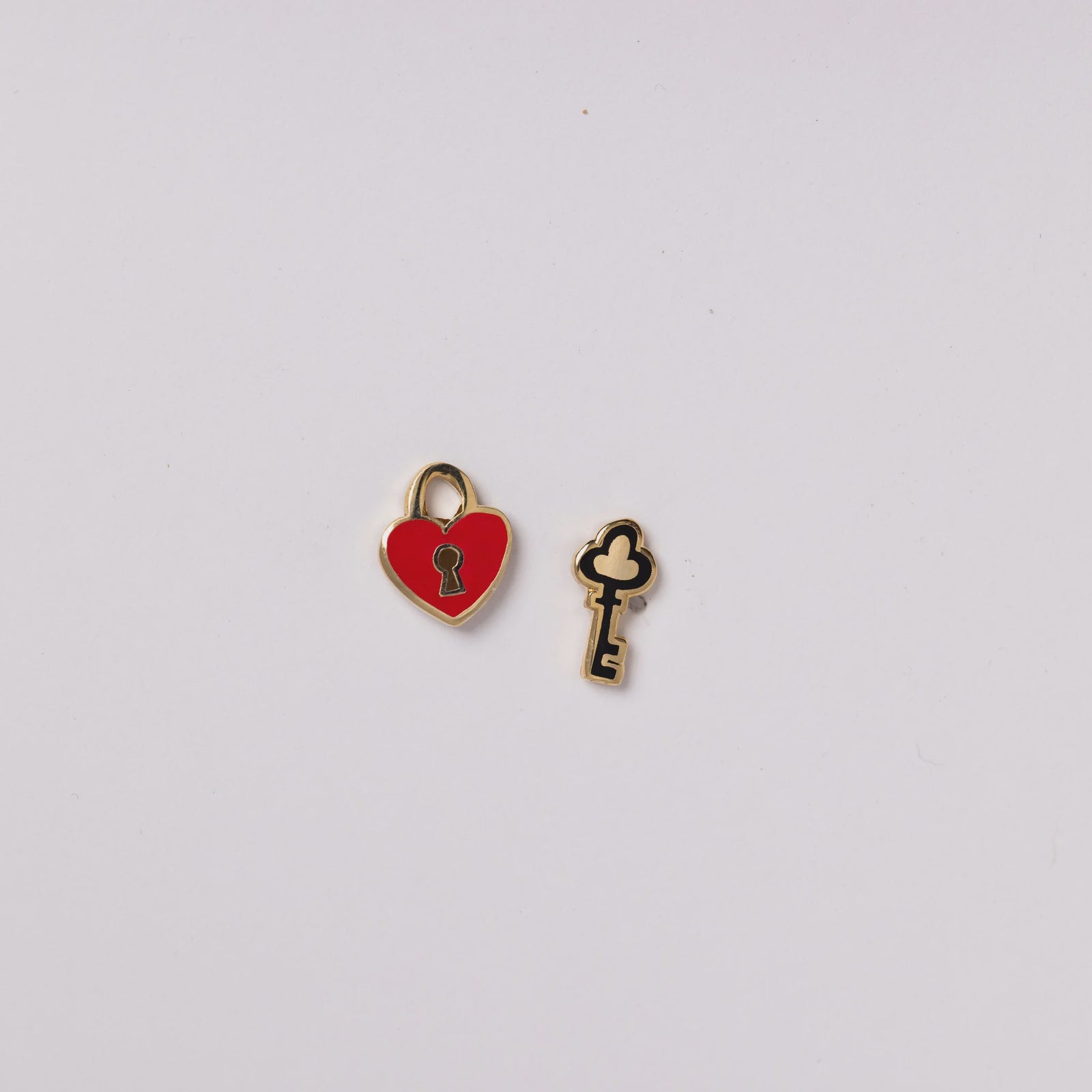 Yellow Owl Workshop Heart Lock & Key Earrings