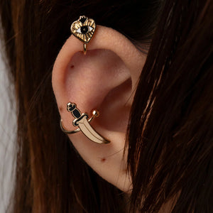 Yellow Owl Workshop Heart & Dagger Ear Cuffs