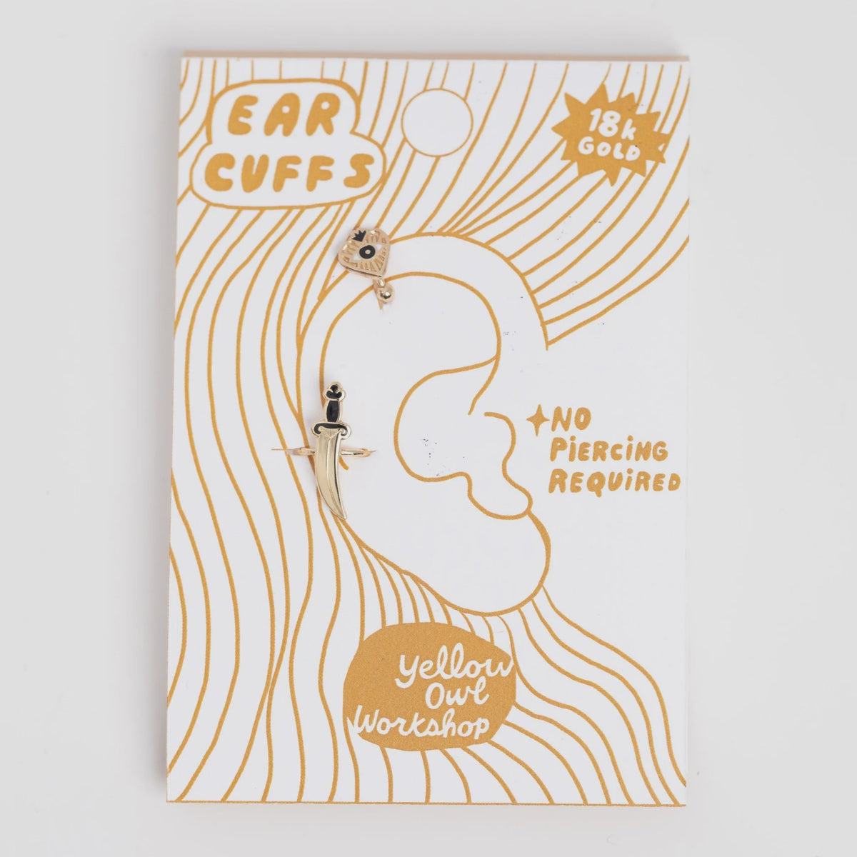 Yellow Owl Workshop Heart & Dagger Ear Cuffs