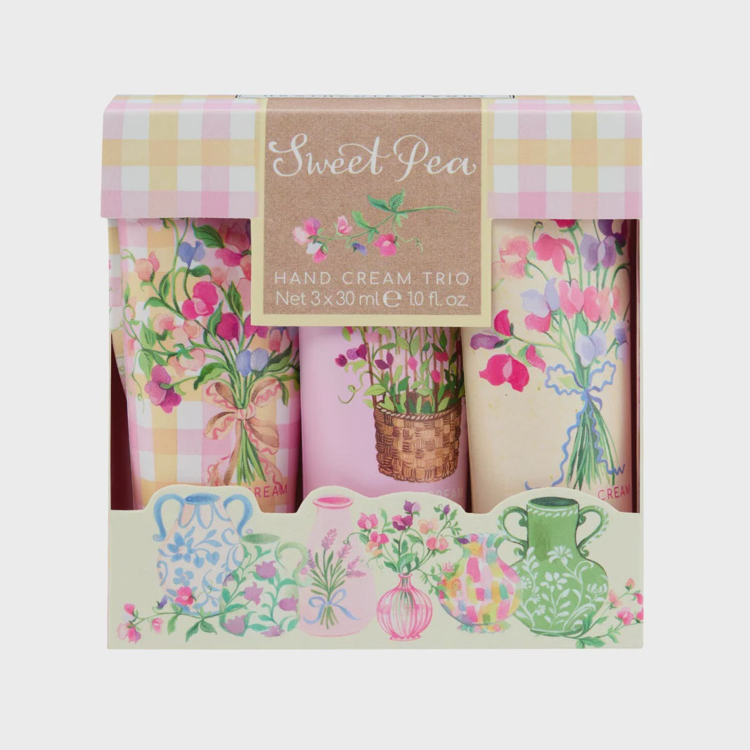 Heathcote & Ivory Sweet Pea Hand Cream Trio 3x30ml 