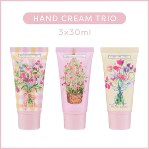 Heathcote & Ivory Sweet Pea Hand Cream Trio 3x30ml 