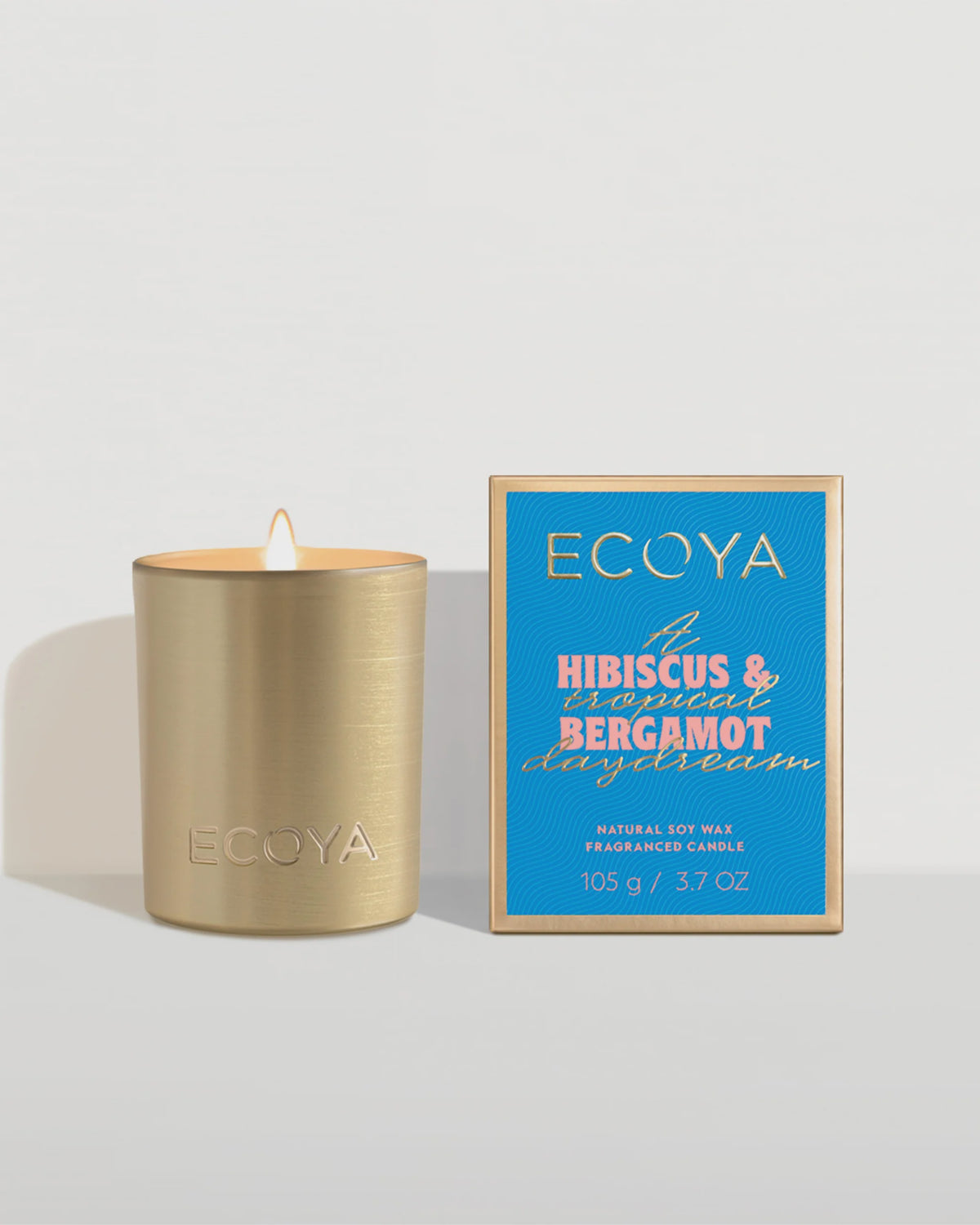 ECOYA Hibiscus & Bergamot Mini Goldie Candle Holiday Collection 2025